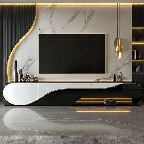 Tv Cabinet Design Modern, Lcd Panel Design, Ruang Tv, Modern Tv Unit Designs, Panel Ideas, Tv Unit Furniture Design, Tv Unit Decor, Tv Unit Interior Design, Wall Tv Unit Design