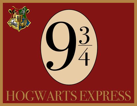 Platform 9 3/4 Sign, Harry Potter Shower, Harry Potter Sign, Harry Potter Printables Free, Harry Potter Free, Imprimibles Harry Potter, Harry Potter Platform, Stile Harry Potter, Cumpleaños Harry Potter