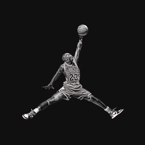 Michael Jordan's iconic "Jumpman" logo in real life. Mike Jordan, Michael Jordan Poster, Michael Jordan Art, Jordan Poster, Michael Jordan Pictures, Jordans Retro, Jordan Logo Wallpaper, Sports Painting, Michael Jordan Basketball