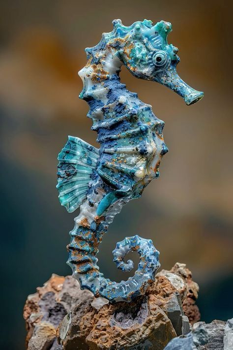 Sea Horses Art, Sea Horse Photography, Seahorse Photography, Sea Dragon Art, Ocean Creatures Art, Seahorse Sculpture, Colorful Seahorse, Blue Seahorse, Seahorse Art