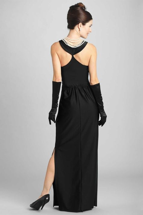 Breakfast At Tiffany's Costume For Women - alt2 Breakfast At Tiffany's Dress, Breakfast At Tiffany's Costume, Audrey Hepburn Breakfast At Tiffanys, George Peppard, Black Dress Shoe, Tiffany Dresses, Long Black Maxi Dress, Givenchy Dress, Breakfast At Tiffany's