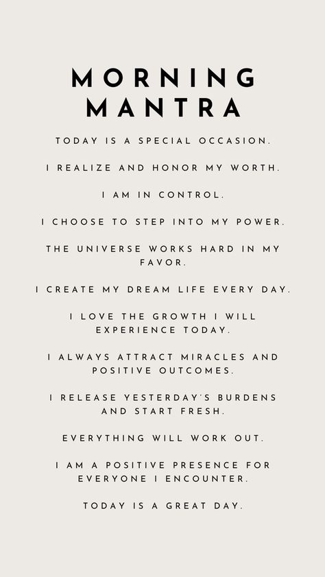 Positive morning affirmations. Positivity. Positive Morning Mantras, Morning Meditation Affirmations, Life Affirmations Inspiration, Self Love Mantras Quotes, Affirmation For Morning, Positive Affirmation Manifestation, Morning Alarm Affirmations, Morning Routine Affirmations, People Like Me Affirmations