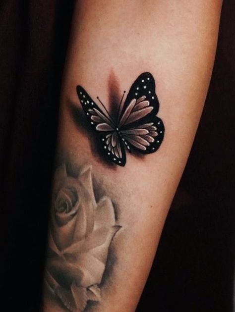 Neck Tattoo Designs For Women, Black White Tattoo, Tattoo Papillon, White Butterfly Tattoo, Realistic Butterfly Tattoo, Butterfly Neck Tattoo, Butterfly Tattoo Cover Up, Tatoo 3d, Butterfly Tattoos Images