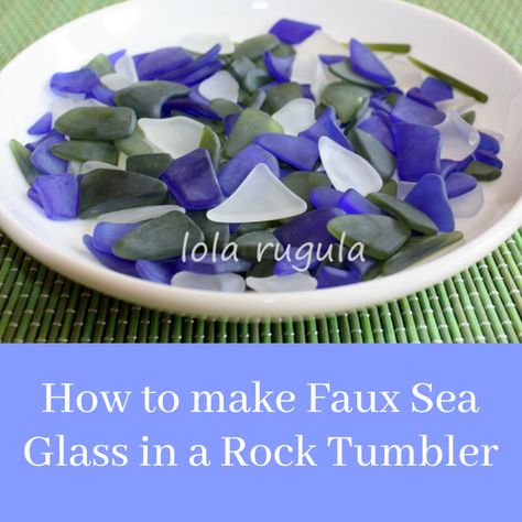 Crushed Glass Crafts, Glass Crafts Diy, Broken Glass Crafts, Sea Glass Diy, Glassware Crafts, Sea Glass Art Projects, Rock Tumbling, Sea Glass Ideas, Rock Tumbler