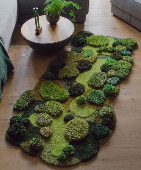 Moss Carpet, Living Room Drawing, Diy Moss, Moss Rug, Home Decor For Bedroom, Room Drawing, Kitchen Area Rugs, Unique Area Rugs, Dreamy Room