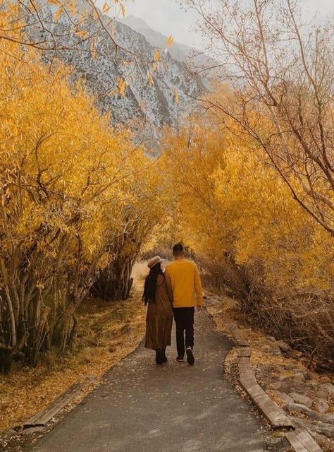 Fall Theme Engagement Photos, Couple Autumn Photography, Fall Engagement Pictures Champagne, Couple Autumn Aesthetic, Fall Nature Engagement Photos, Fall Leaves Engagement Photos, Late Fall Engagement Photos, Autumn Engagement Shoot, Fall Engagement Photo Inspiration