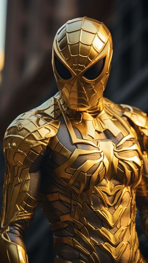 Spiderman Concept Suit, Gold Spiderman, All Spiderman, Image Spiderman, Image Moto, Marvel Superheroes Art, Black Panther Art, Amazing Spiderman Movie, Marvel Superhero Posters