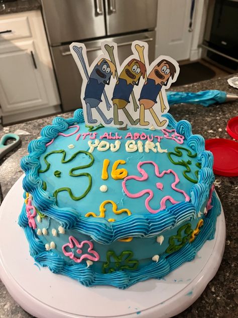 #cake #cakedesign #spongebob #cakeideas #16thbirthday #birthday #birthdayparty #birthdaycakeideas 16th Birthday Cake Ideas, Fun Cake Ideas, Spongebob Birthday Cake, 16th Birthday Cake, Heart Birthday Cake, Birthday Cake Decorations, 14th Birthday Cakes, Spongebob Cake, Teen Cakes