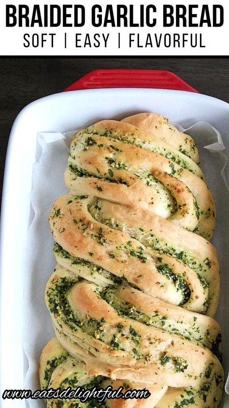 Braided Garlic, Recipe Garlic Bread, Garlic Bread From Scratch, Homemade Garlic Bread Recipe, Bread Twists, Homemade Yeast, Bread Recipe Video, Make Garlic Bread, Cheese Bread Recipe