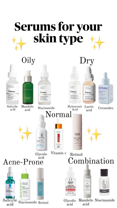 Serums for your skin type #serum #skincare #moisturiser #makeup Men Skin Care Routine, Serum Skincare, Face Skin Care Routine, Cheap Skin Care Products, Natural Face Skin Care, Good Skin Tips, Oil Skin Care, Skin Care Kit, Skin Care Serum