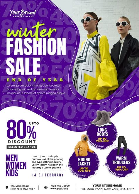 Sale Poster Design Fashion, Clothes Poster Design Graphics, Clothes Ads Design, Clothing Brand Poster Design, Clothes Poster Design, Clothing Flyer Design, Work Poster Design, Clothing Brand Poster, Clothing Sale Poster