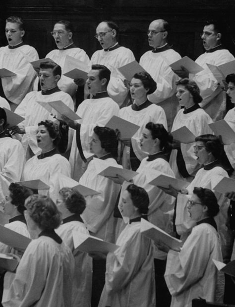 Marge Sutton sings in her church choir, 1956. Church Choir Aesthetic, School Choir Aesthetic, Choir Art, Choir Aesthetic, Sky Moodboard, Science Core, Music Mural, Girl Hobbies, Spotify Art