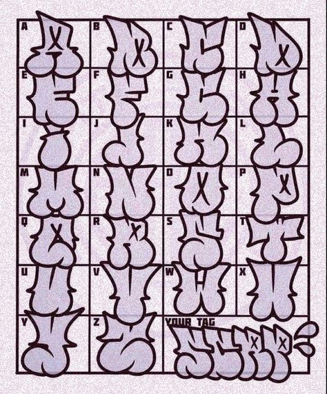 Fonts Design Graffiti Names Ideas, Throwies Graffiti Alphabet, Graffiti Art Ideas, Graphitti Letters Fonts, Free Graffiti Fonts, Font Graffiti, Letters Graffiti, Graffiti Alphabet Styles, Alphabet Graffiti