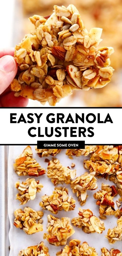 Oatmeal Clusters Healthy, How To Use Granola In Recipes, Peanut Butter Granola Clusters, Made Good Granola Minis Recipe, Small Batch Granola Recipe, Homemade Cinnamon Granola, Martha Stewart Granola Recipe, Diy Granola Clusters, Granola Dessert Recipes