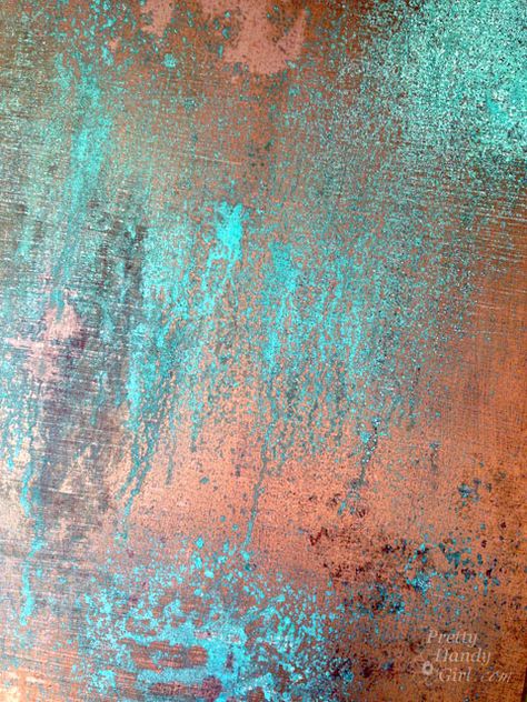 Inexpensive Faux Copper and Patina Metal | Pretty Handy Girl Bar Deco, Patina Metal, Faux Painting, Paint Effects, Faux Finish, Copper Patina, Painting Tips, Claude Monet, Paint Finishes