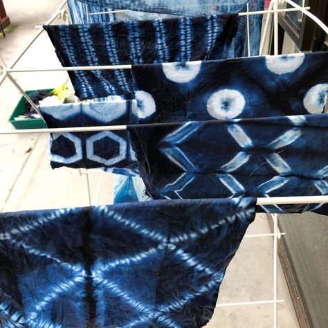 Indigo Dyeing - like magic, but science! Old Sheets, Rit Dye, Washing Soda, Turn Blue, Chemistry Lessons, Kinds Of Shapes, Shibori Dye, White Table Cloth, Make A Plan