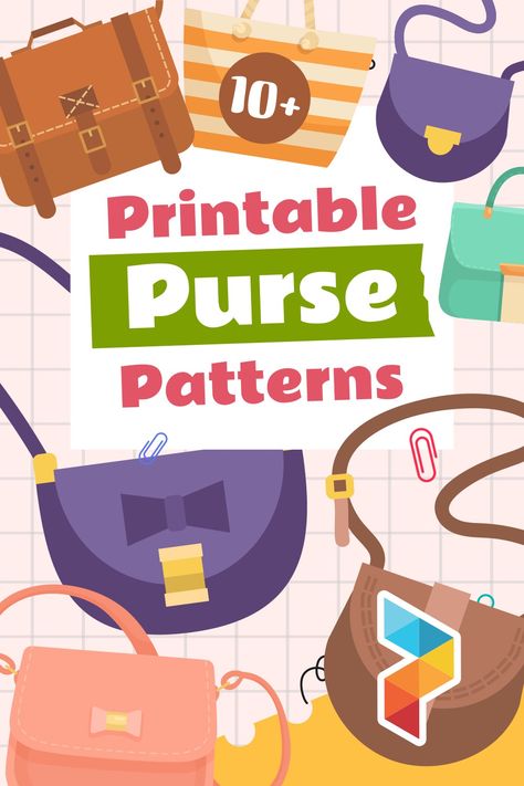 Purse Patterns Purses And Bags Fabric, Patterns For Purses Free, Make A Purse Free Pattern, Small Purse Sewing Pattern Free, Free Pdf Purse Sewing Patterns, Free Pocket Pattern, Sewing Patterns For Purses, Purse Patterns Free Sewing, Sewing Patterns Purse