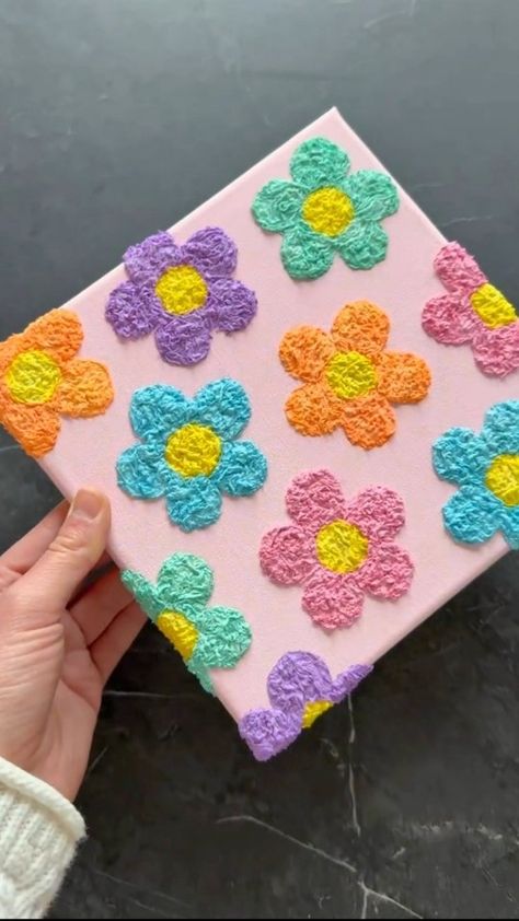 Itsy Bitsy Artsy I Art & Craft I Creative DIY | Tissue Paper Textured Art 🌸✨🎨🖌 Easy textured art using tissue on canvas. A creative artwork and excellent handmade wall hanging frame! It... | Instagram Tissue Paper Painting, Toilet Paper Art, Tissue Paper Craft, Textured Paper Art, Doodle Art For Beginners, Tissue Paper Art, Tissue Paper Crafts, Creative Gifts For Boyfriend, Basic Mehndi Designs