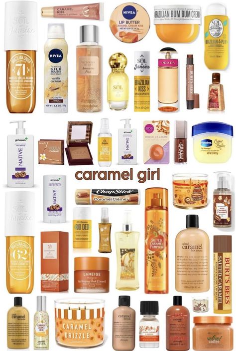 Hair Products To Smell Good, Caramel Shower Routine, Caramel Skincare Products, Best Body Products To Smell Good, Combos To Smell Good, How To Smell Like Salted Caramel, Caramel Scented Perfume, Body Smells Combo, Caramel Body Wash