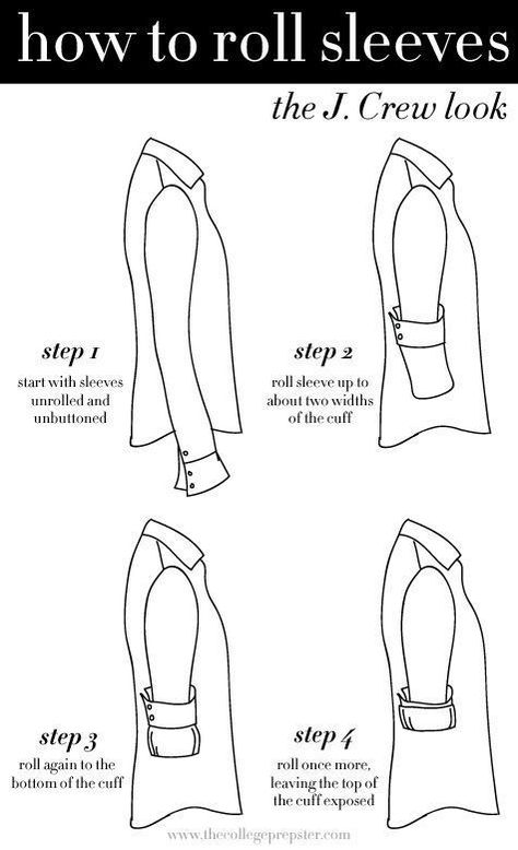 11 Life-Changing Style Tips from Pinterest - Corporette.com How To Have Style, Clothes Tips, How To Roll, Roll Sleeves, Mode Tips, How To Fold, Mode Casual, Man Ray, School Fashion