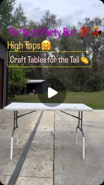 Shari Cooper on Instagram: "Imagine a Fancy Tablecloth and Party Decor on this Elevated Table👍👏🎉Super great idea, I would love this for a Craft table being 5’8” I could stand and Create or just sit🤷‍♀️Greatest Tip I’ve seen in awhile for Something that we Simply use a lot💃#share #diy #diyhack #table #tablehack #tabletip #worktable #party #partytable #craft #crafttable #pvcpipe #homedepot #fyi #pvcpipeproject #discoqueen_58" Fancy Tablecloth, Pvc Table, Pvc Pipe Projects, Make A Table, Plastic Table, Party Bars, Plastic Tables, Smart Ideas, Craft Table