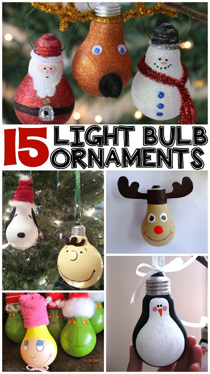 15 DIY Light Bulb Ornaments - @craftymorning0 #ChristmasDecorations Painted Lightbulb Ornaments, Diy Light Bulb Ornaments, Lightbulb Crafts, Light Bulb Crafts, Morning Christmas, Crafty Morning, Jul Diy, Bulb Ornaments, Diy Christmas Lights