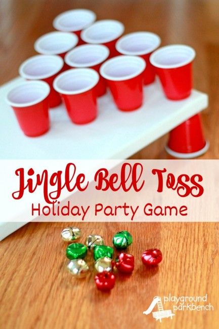 Holiday Party Games - Jingle Bell Toss - fun game to play with kids on Christmas! Jingle Bell Toss, Fun Christmas Party Ideas, Christmas Party Games For Kids, Polar Express Party, School Christmas Party, Xmas Games, Fun Christmas Party Games, Grinch Party, Fun Christmas Games