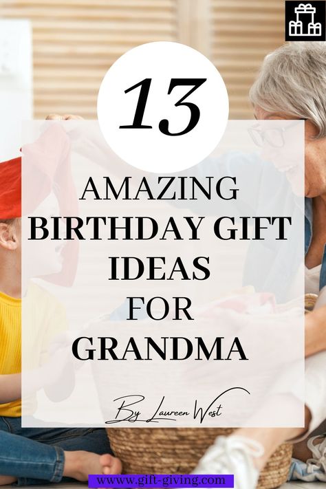 Make sure you treat grandma real nice this year by getting her the perfect birthday present. Check out these amazing birthday gift ideas for grandma for some inspiration to get her something she'll truly love and appreciate! #giftideas #birthday #birthdaygift #women #cheapgifts #thoughtful #grandma Gifts For Gramma, Things To Make For Your Grandmas Birthday, Birthday Gift Ideas For Grandma Diy, Presents For Grandma Birthday, Cricut Gift Ideas For Grandma, Grandma Birthday Gift Ideas, Present Ideas For Grandma, Christmas Presents For Grandma, Grandmas Birthday