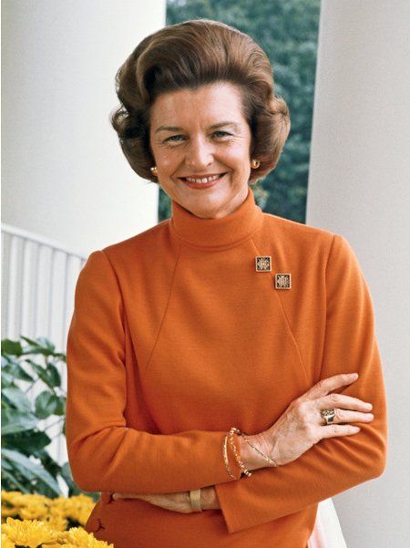 Why Betty Ford Almost Declined to Put Her Name on the Betty Ford Center | PEOPLE.com Gerald Ford, Us First Lady, Presidents Wives, American First Ladies, Betty Ford, Barbara Bush, Presidents Of The United States, Gloria Steinem, United States Presidents