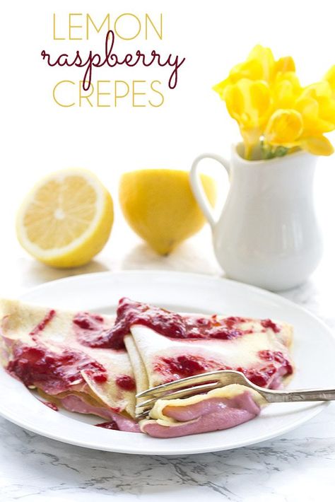 Raspberry Cream Cheese Filling, Raspberry Crepes, Grain Free Crepes, Crepe Filling, Low Carb Crepe, Lemon Crepes, Sweet Crepes Recipe, Raspberry Cream Cheese, Sweet Crepes