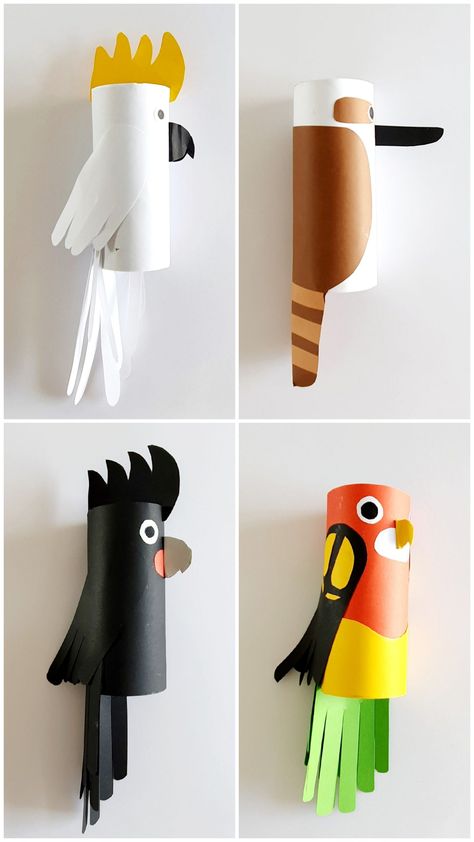 Australian Bird Craft Inspired By "Busy Beaks" - A Few Small Adventures Diy Nautical, Bird Craft, Crafts Easter, Toilet Paper Roll Crafts, Paper Birds, Bird Crafts, Paper Roll Crafts, Card Crafts, Australian Birds