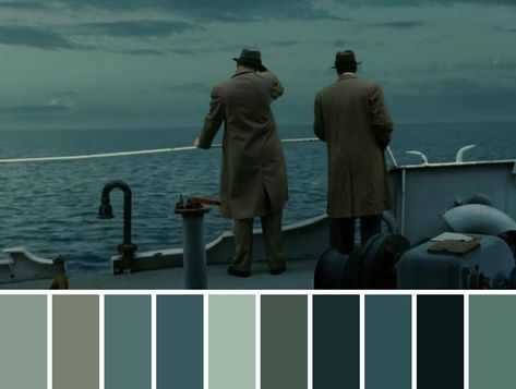 movie & film cinematography color palette Shutter Island Color Palette, Film Palette Color Schemes, Forest Palette Color, Shutter Island Cinematography, Cinematic Colour Palette, Cinematography Color Palette, Film Colour Palette, Dune Color Palette, Cenimatic Color Platte