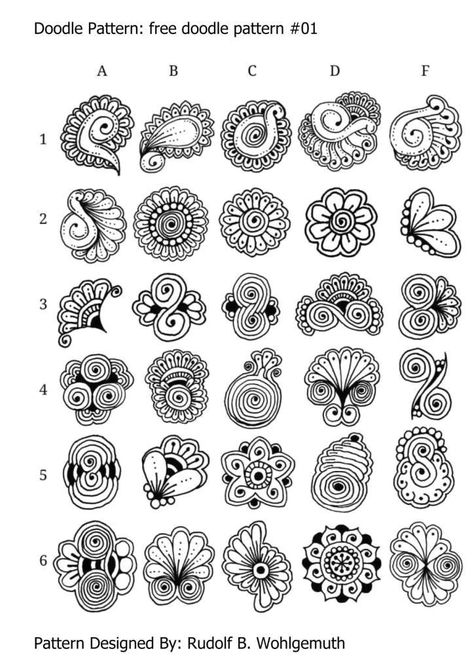 Modele Zentangle, Pattern Doodle, Arte Doodle, Zen Doodle Patterns, Zentangle Artwork, Mandala Art Therapy, Doodle Inspiration, Doodle Art Drawing, Mandala Design Pattern