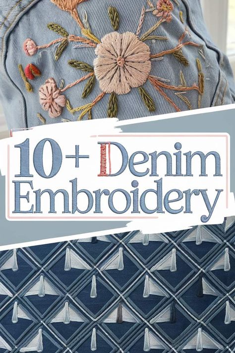 10 Denim Embroidery Ideas That Will Make Your Jeans Pop!

Brighten up your jeans with cool denim embroidery ideas! From floral designs to fun patches these creative styles will make your outfits stand out. Explore techniques using thread and fabric paint to personalize your look. Perfect for fashion lovers who want to add a unique touch to their wardrobe! https://fabricerie.com/denim-embroidery Embroidery Jeans Jacket Diy, Patching Jeans With Fabric, Flower Embroidery Patterns Free, Patch Embroidery Designs, Embroidery Trends 2024, Embroidery On Jeans Pants, Embroidery On Clothes Ideas, Patchwork On Jeans, Jean Patches Ideas