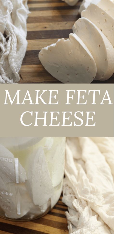 Goat Milk Feta Recipe, Goat Feta Recipes, Goats Milk Cheese Recipes, Making Cheese From Goat Milk, How To Make Goats Cheese, Diy Feta Cheese How To Make, Home Made Feta Cheese, Goat Cheese Making, Sheeps Milk Cheese