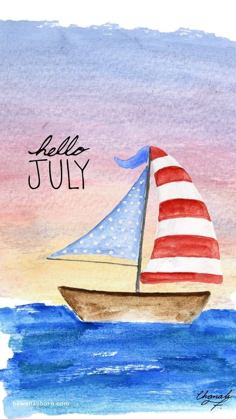 Hello July Wallpapers, Lock Screen Desktop Wallpaper, July Iphone Wallpaper, Iphone Wallpaper 2022, 4th Of July Wallpaper, Wallpaper 2022, Chalkboard Art Quotes, July Background, Hello July