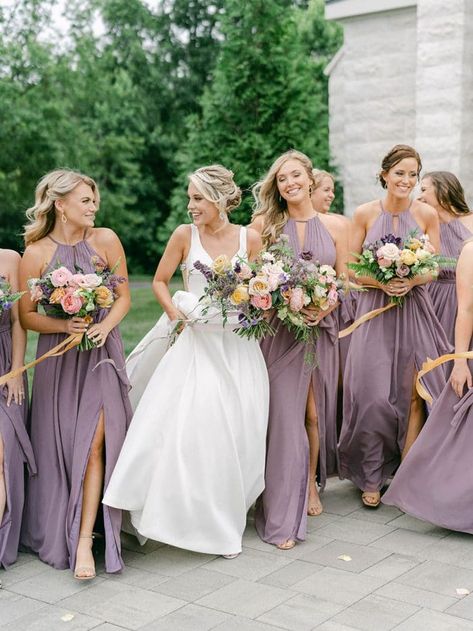 Bridesmaids Dresses Lilac, Lilac And Peach Bridesmaid Dresses, French Lilac Bridesmaid Dresses, Dusty Lavendar Bridesmaids Dresses, Sage Green And Dusty Purple Wedding, Dark Lavender Bridesmaid Dresses, Light Purple Wedding Dress Bridesmaid, Pale Purple Bridesmaid Dresses, Lavender Bridesmaid Proposal