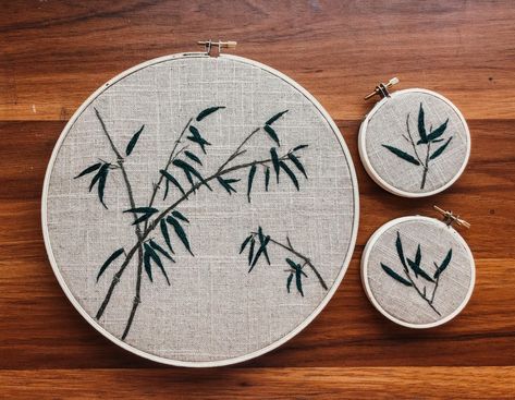 Chinese Embroidery Patterns, Embroidery Wall Decor, Bamboo Embroidery, Candlewicking Embroidery, Embroidery Wall, Bamboo Art, Chinese Embroidery, Diy Embroidery Designs, Fabric Mask