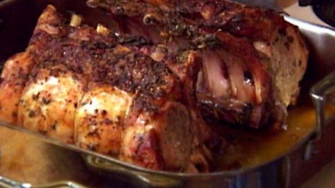 Tyler Florence prepares a wonderfully easy Christmas pork roast. Easter Dinner Menus, Brownie Bars, Easter Dishes, Roast Lamb, Easter Dinner Recipes, Easter Menu, Lamb Dishes, Leg Of Lamb, Mini Egg