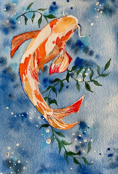 Pintura A Guache, Koi Fish Art, Koi Fish Drawing, Koi Watercolor, Koi Art, Fotografi Vintage, Watercolor Fish, Carpet Looks, Fish Drawings