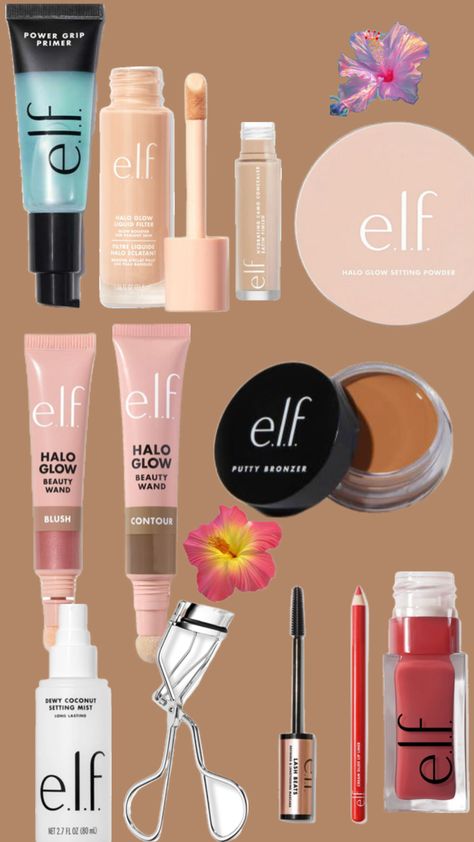 this is a whole makeup routine from Elf Elf Makeup Routine, Elf Contour, Make Ip, Halo Halo, Blush Contour, Elf Makeup, Makeup For Beginners, Contour Makeup, Cute Everyday Outfits