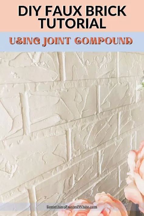 Informative DIY Faux Brick Tutorial | Hometalk Fabric On Walls, Galvanized Wall Planter, Fake Brick Wall, Diy Faux Brick Wall, Faux Brick Backsplash, Diy Brick Wall, Fake Brick, Faux Brick Wall, Granite Backsplash