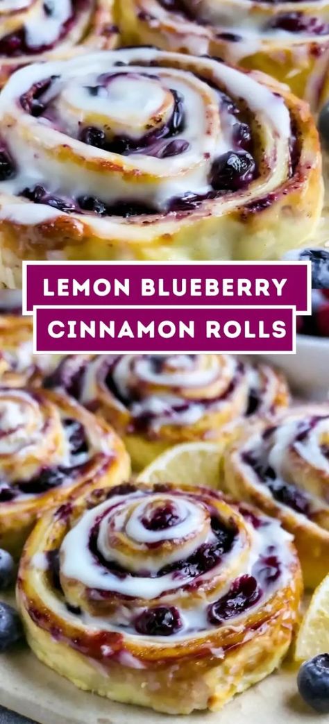 Blueberry Cinnamon Rolls, Cinnamon Roll Dough, Breakfast Rolls, Blueberry Desserts, Sweet Buns, Delicious Cream, Sweet Rolls, Cinnamon Rolls Homemade, Easy Cinnamon