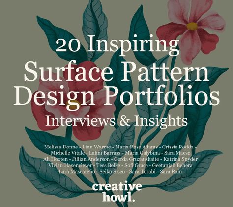 Discover 20 inspiring Surface Pattern Design Portfolios. Read interviews with talented designers for practical advice & insights to create your own portfolio site. Surface Pattern Portfolio, Surface Pattern Design Portfolio Layout, Surface Pattern Design Portfolio, Straight Repeat Pattern Design, Pattern Repeat Design, Best Portfolio Design Ideas, Creative Portfolio Ideas, Portfolio Site Design, Digital Print Fabric Design