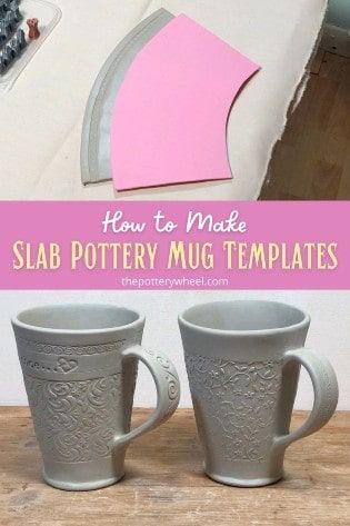 How to Make Slab Pottery Mug Templates – 6  Great Designs Mug Template Ceramic, Slabbing Pottery Project Ideas, How To Hand Build Pottery, Slab Built Pottery Mugs, Handbuild Pottery Mugs, Handbuilt Mugs Template, Hand Building Templates, Hand Built Mug Template, How To Make Pottery Mugs