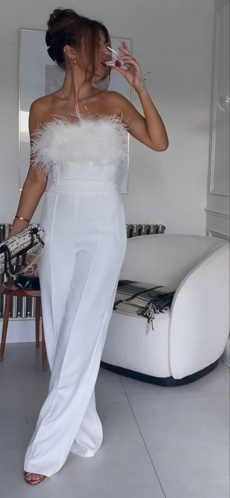 White Reception Jumpsuit, Off The Shoulder Jumpsuit Outfit, Engagement Party Jumpsuit For Bride, Wedding Playsuit Bride, Rehersal Dinner Jumpsuits, Wedding Reception Pantsuit For Bride, Wedding Reception Pantsuit, Reception Pantsuit For Bride, Cute Bridal Outfits