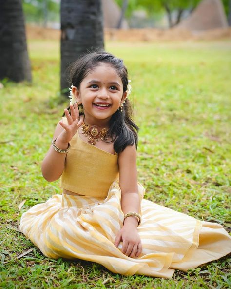 Zara Zyanna, Baby Lehenga, Newborn Baby Dresses, Kerala Wedding Photography, Kerala Wedding, Ponytail Hairstyles Easy, Indian Baby, Baby Shoot