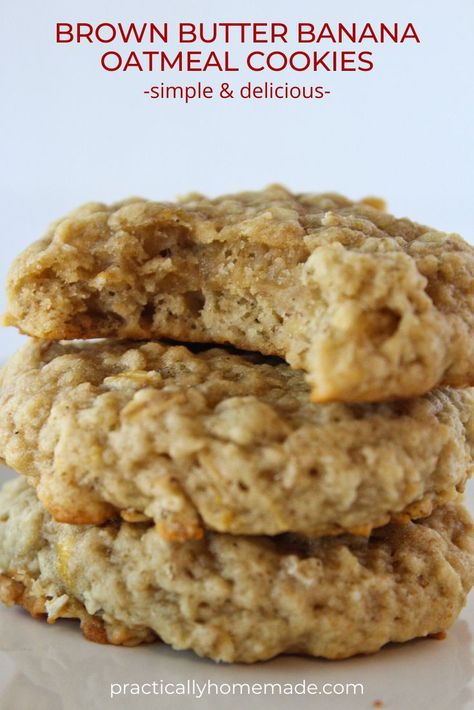 Ripe Banana Recipe, Drop Cookie, Chocolate Lasagna, Banana Oatmeal Cookies, Banana Oat, Banana Cookies, Oat Cookies, Oatmeal Cookie Recipes, Lost 100 Pounds