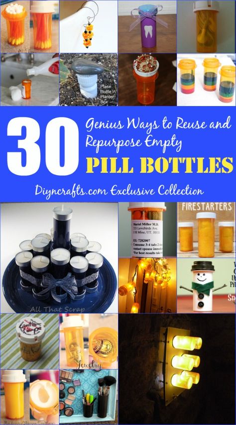 Reuse Pill Bottles, Medicine Bottle Crafts, Pill Bottle Crafts, Camping Diy Projects, Laundry Detergent Bottles, Wine Bottle Project, Detergent Bottles, Empty Wine Bottles, Pill Bottles