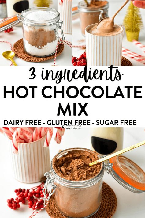 Hot Chocolate Mix Recipes Dry, Diy Hot Chocolate Mix, Dairy Free Hot Chocolate, Hot Cocoa Mix Recipe, Hot Chocolate Mix Recipe, Spiked Hot Chocolate, Dehydrating Food, Homemade Hot Chocolate Mix, Diy Hot Chocolate